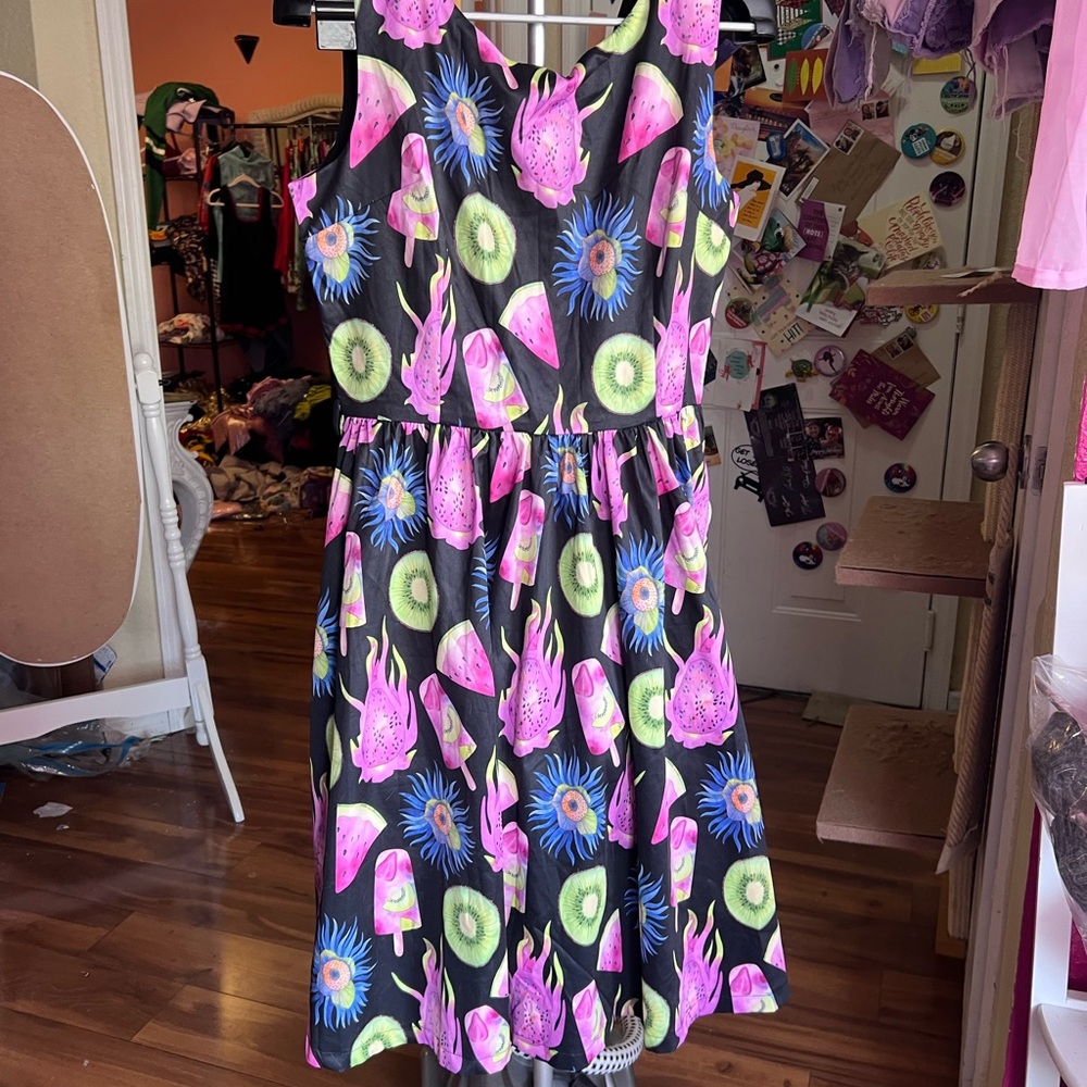 Colorful Patterned Sleeveless Dress